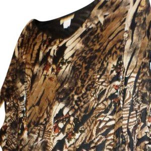 Juno Black/Brown Floral Blouse